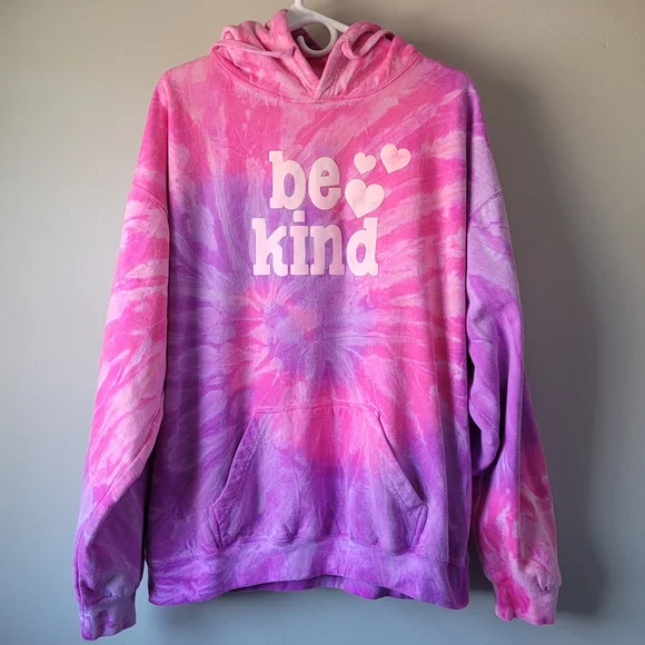 Be Kind Heart Hoodie Pullover Sweatshirt Women's XL SUNSHINE SISTERS - Picture 2 of 10
